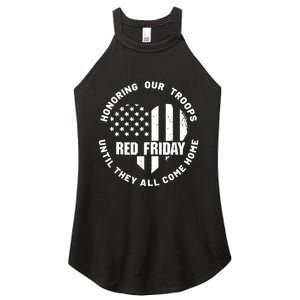 Wear Red On Friday US Military Pride And Support Women's Perfect Tri Rocker Tank