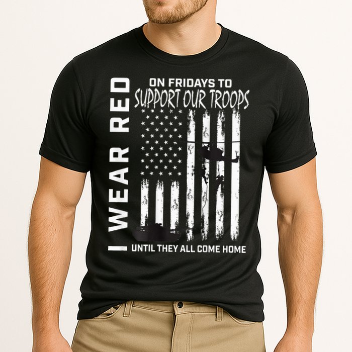 Wear Red On Fridays Military Veteran Support Our Troops Flag Cooling Performance Crew T-Shirt
