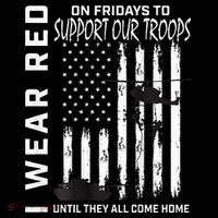 Wear Red On Fridays Military Veteran Support Our Troops Flag 7-Panel Snapback Hat