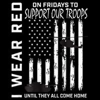 Wear Red On Fridays Military Veteran Support Our Troops Flag Youth Performance Sprint T-Shirt