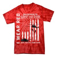 Wear Red On Fridays Military Veteran Support Our Troops Flag Tie-Dye T-Shirt