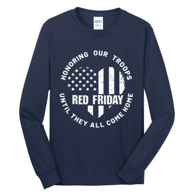 Wear Red on Friday US Military Pride and Support Tall Long Sleeve T-Shirt