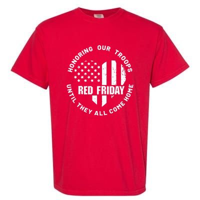 Wear Red on Friday US Military Pride and Support Garment-Dyed Heavyweight T-Shirt