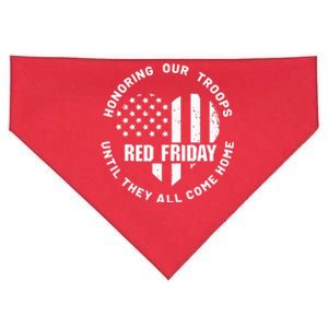 Wear Red on Friday US Military Pride and Support USA-Made Doggie Bandana