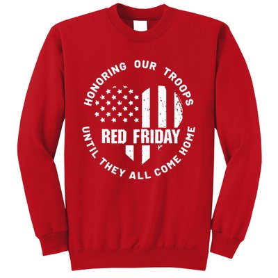 Wear Red on Friday US Military Pride and Support Sweatshirt