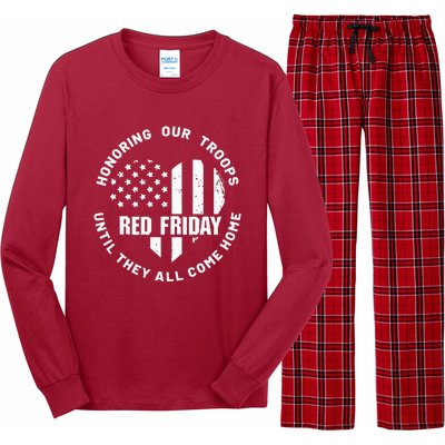 Wear Red on Friday US Military Pride and Support Long Sleeve Pajama Set