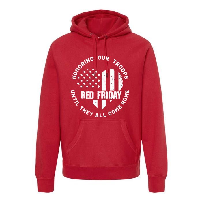 Wear Red on Friday US Military Pride and Support Premium Hoodie