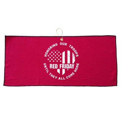 Wear Red on Friday US Military Pride and Support Large Microfiber Waffle Golf Towel