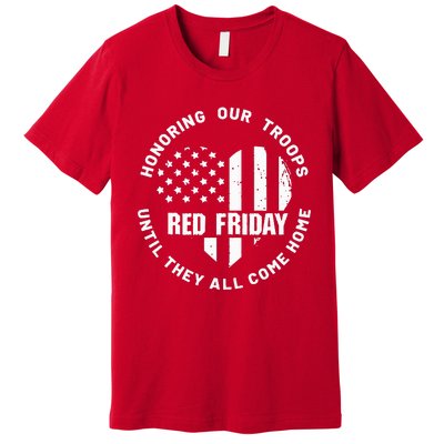 Wear Red on Friday US Military Pride and Support Premium T-Shirt