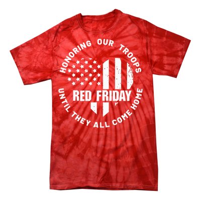 Wear Red on Friday US Military Pride and Support Tie-Dye T-Shirt