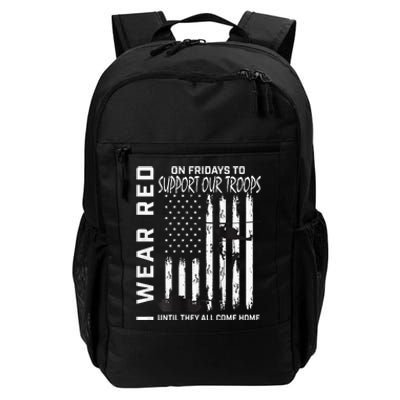 Wear Red On Fridays Military Veteran Support Our Troops Flag Daily Commute Backpack