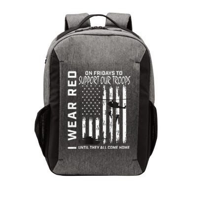 Wear Red On Fridays Military Veteran Support Our Troops Flag Vector Backpack