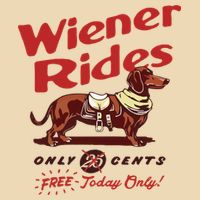 Wiener Rides Only 25 Cents Dachshund Free Today Only Drawstring Bag
