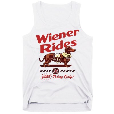 Wiener Rides Only 25 Cents Dachshund Free Today Only Tank Top