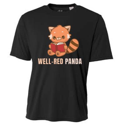 Well Red Panda Book Lover Funny Red Pandas Animal Graphic Cooling Performance Crew T-Shirt