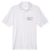 We Remember Pregnant Infant Loss Awareness Pink Blue Ribbon Men's Origin Performance Pique Polo