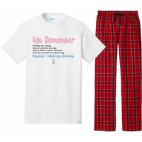 We Remember Pregnant Infant Loss Awareness Pink Blue Ribbon Pajama Set