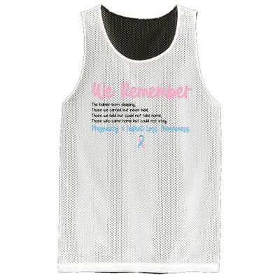 We Remember Pregnant Infant Loss Awareness Pink Blue Ribbon Mesh Reversible Basketball Jersey Tank