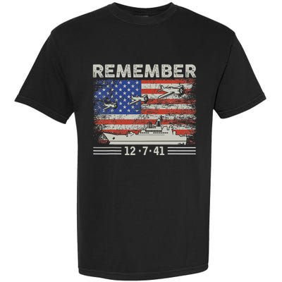 Wwii Remember Pearl Harbor Memorial Day December 7th 1941 Garment-Dyed Heavyweight T-Shirt