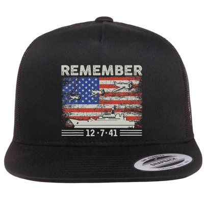 Wwii Remember Pearl Harbor Memorial Day December 7th 1941 Flatbill Hat