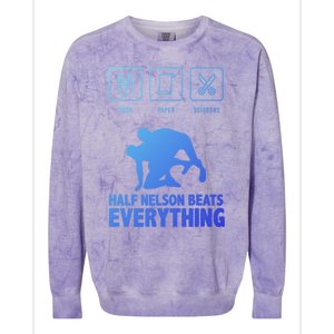 Wrestling Rock Paper Scissors Usa Beats Everything Great Gift Colorblast Crewneck Sweatshirt