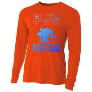 Wrestling Rock Paper Scissors Usa Beats Everything Great Gift Cooling Performance Long Sleeve Crew