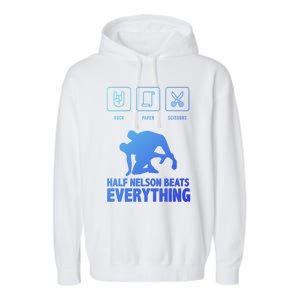 Wrestling Rock Paper Scissors Usa Beats Everything Great Gift Garment-Dyed Fleece Hoodie