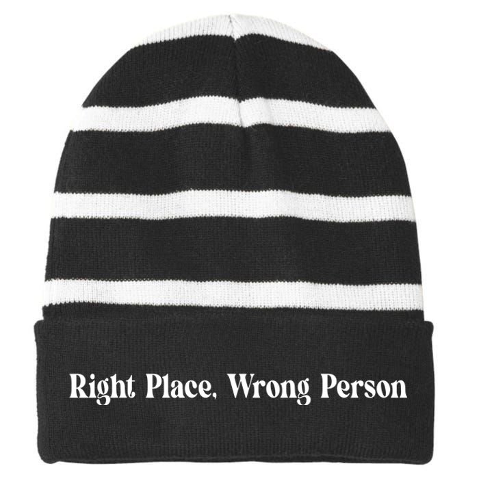 Weverseshop Right Place Wrong Person Striped Beanie with Solid Band