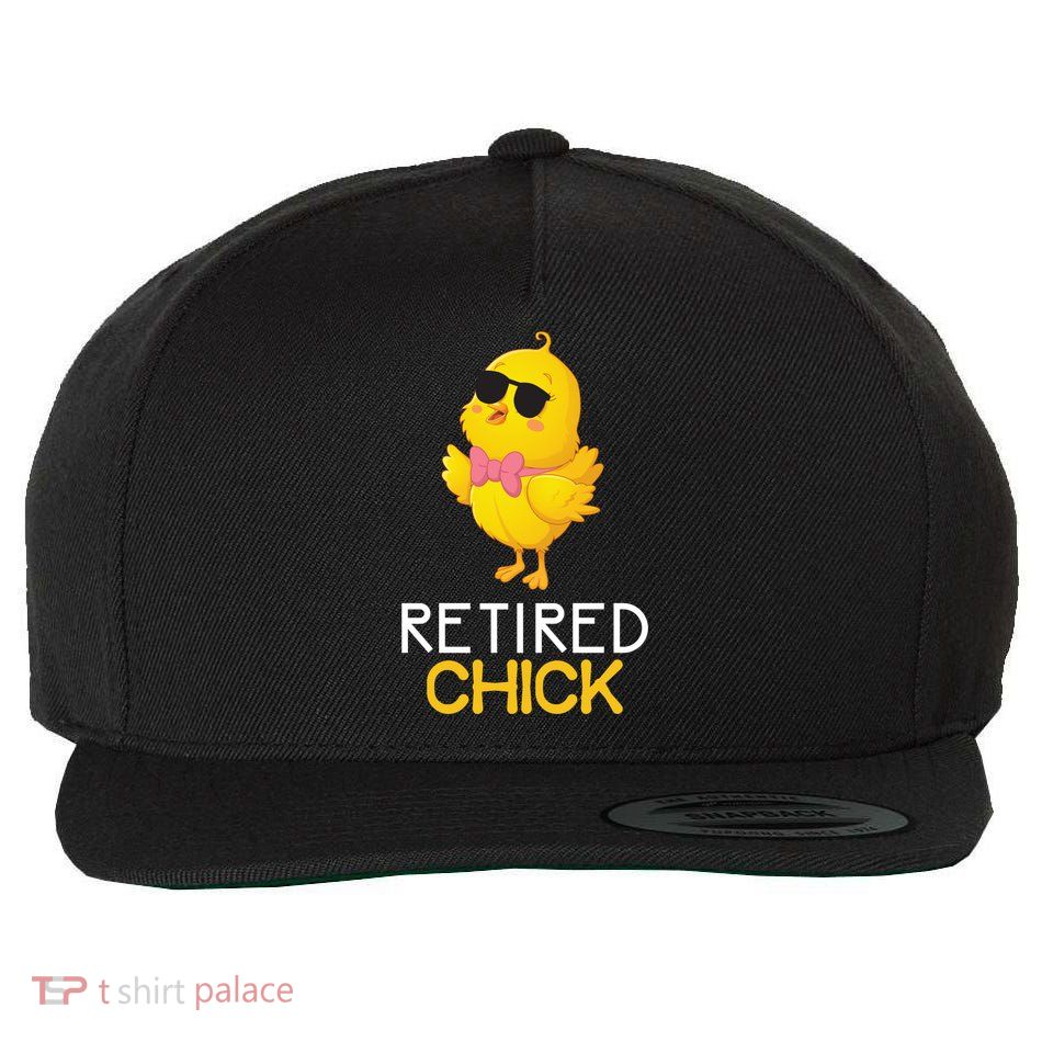 Women's Retirement Party Gift Cute Gift Retired Chick Gift Wool Snapback Cap