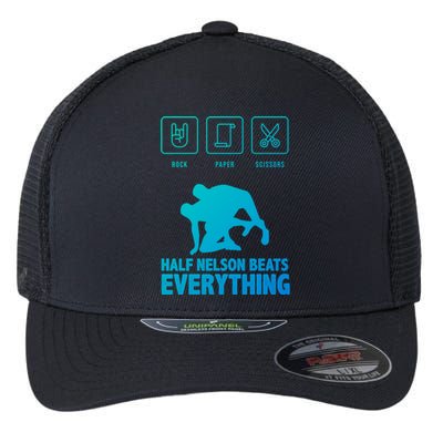 Wrestling Rock Paper Scissors Usa Beats Everything Great Gift Flexfit Unipanel Trucker Cap