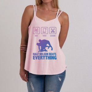 Wrestling Rock Paper Scissors Usa Beats Everything Great Gift Women's Strappy Tank