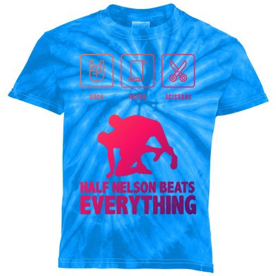 Wrestling Rock Paper Scissors Usa Beats Everything Great Gift Kids Tie-Dye T-Shirt