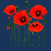 Watercolor Red Poppy Flower Gardening Plants Lover Gift Infant Baby Jersey Bodysuit