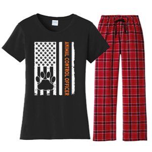 Wildlife Rescue Patrol Animal Control Rescue Officer US Flag Women's Flannel Pajama Set