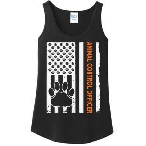 Wildlife Rescue Patrol Animal Control Rescue Officer US Flag Ladies Essential Tank