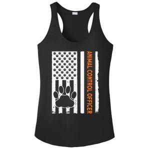 Wildlife Rescue Patrol Animal Control Rescue Officer US Flag Ladies PosiCharge Competitor Racerback Tank