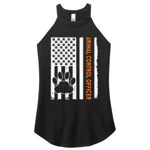 Wildlife Rescue Patrol Animal Control Rescue Officer US Flag Women's Perfect Tri Rocker Tank