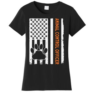 Wildlife Rescue Patrol Animal Control Rescue Officer US Flag Women's T-Shirt