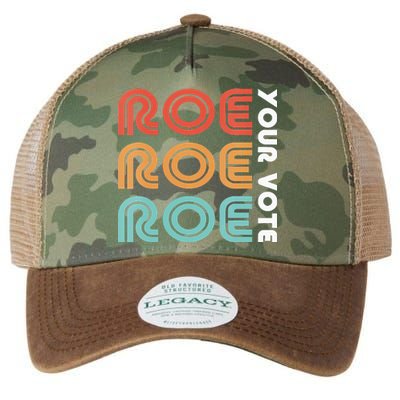 Wo Roe Roe Roe The Vote Prochoice Retro Deco Vote Harris 2024 Legacy Tie Dye Trucker Hat