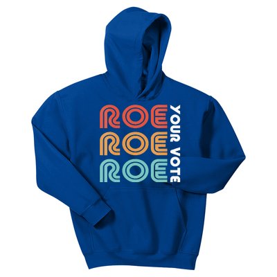 Wo Roe Roe Roe The Vote Prochoice Retro Deco Vote Harris 2024 Kids Hoodie