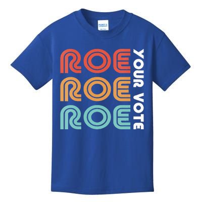 Wo Roe Roe Roe The Vote Prochoice Retro Deco Vote Harris 2024 Kids T-Shirt