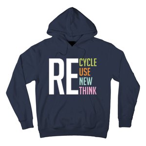 Wo Recycle Reuse Renew Rethink Crisis Environmental Activism VNeck Hoodie