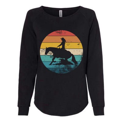 Western Rider Reining Quarter Horse Sliding Stop Cute Gift Womens California Wash Sweatshirt