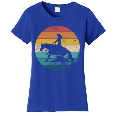 Western Rider Reining Quarter Horse Sliding Stop Cute Gift Women's T-Shirt