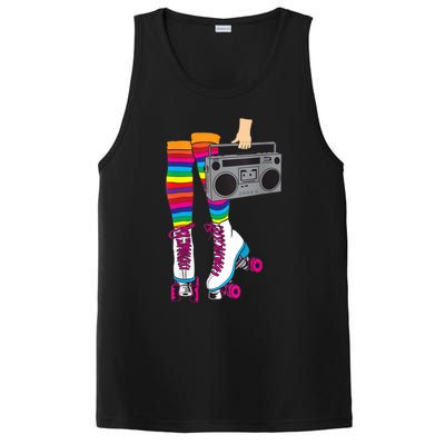 Womens Retro Rollerskates 80's Roller Disco Skating Girl Gift PosiCharge Competitor Tank