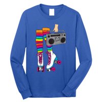 Womens Retro Rollerskates 80's Roller Disco Skating Girl Gift Long Sleeve Shirt