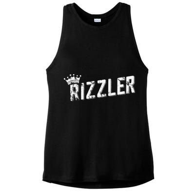 W Rizz Rizzler The Rizz God Ladies PosiCharge Tri-Blend Wicking Tank