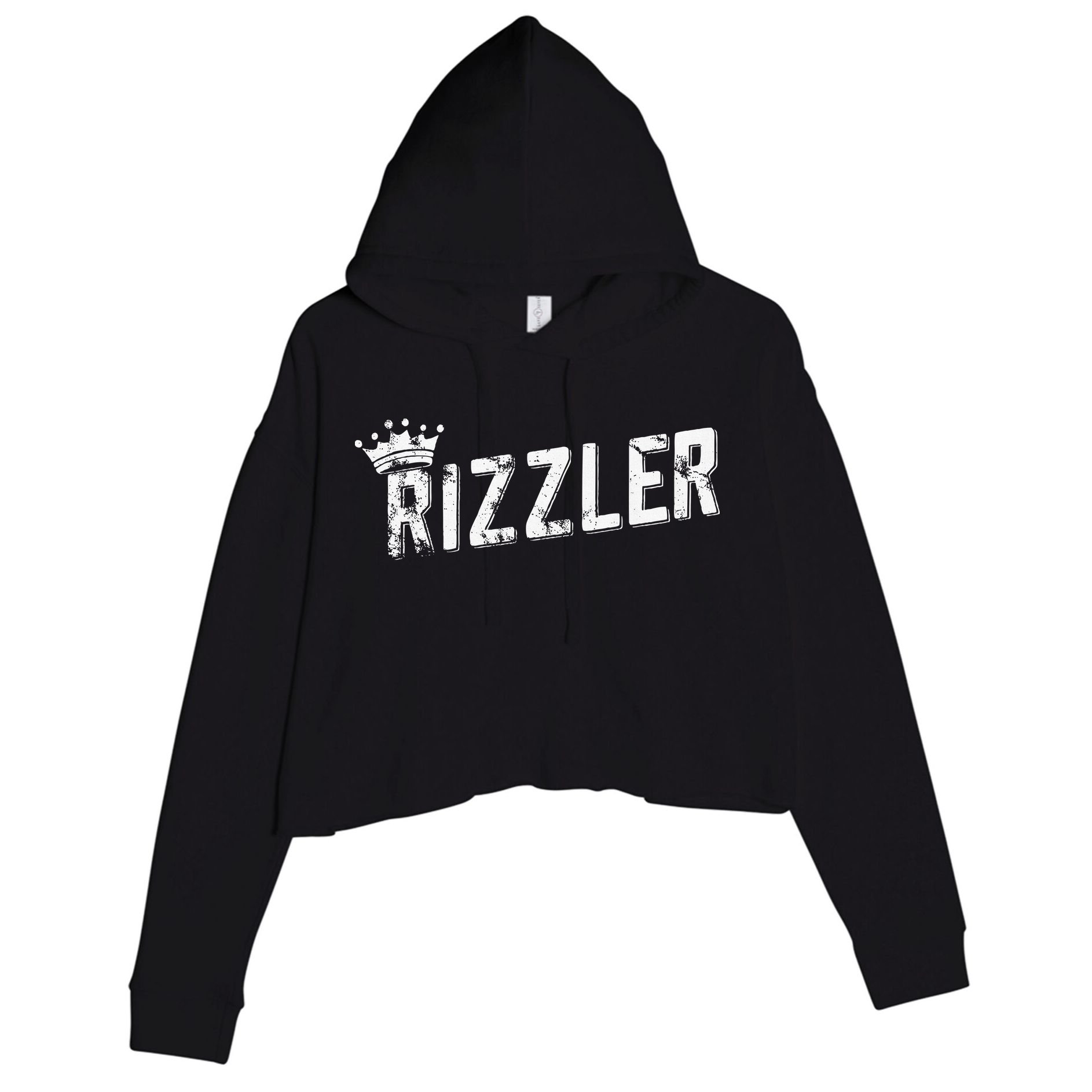 W Rizz Rizzler The Rizz God Crop Fleece Hoodie