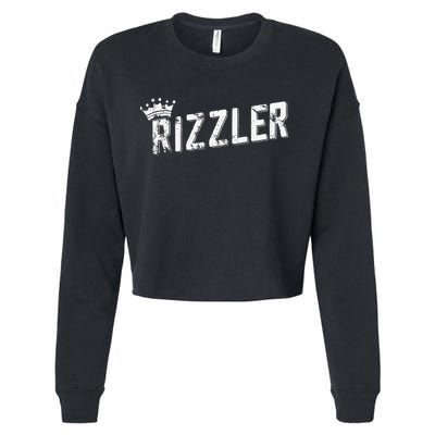 W Rizz Rizzler The Rizz God Cropped Pullover Crew