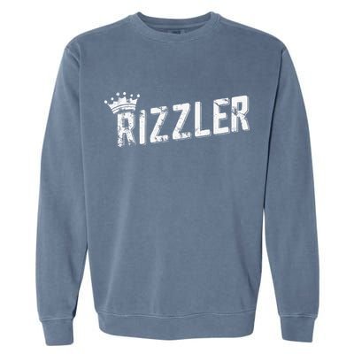 W Rizz Rizzler The Rizz God Garment-Dyed Sweatshirt